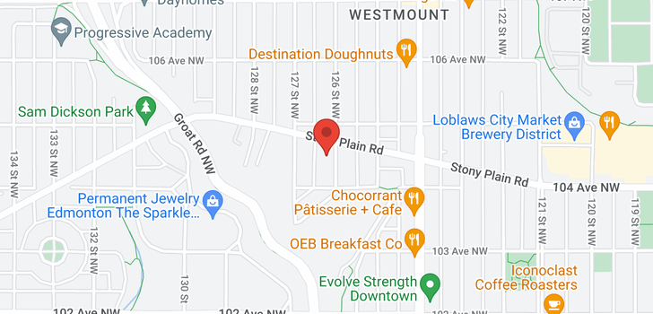 map of 10426 126 ST NW